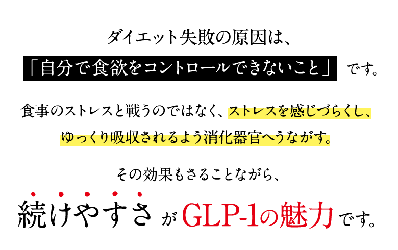 ダイエットの失敗の原因は「自分で食欲をコントロールできないこと」です