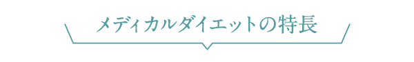 メディカルダイエットの特長