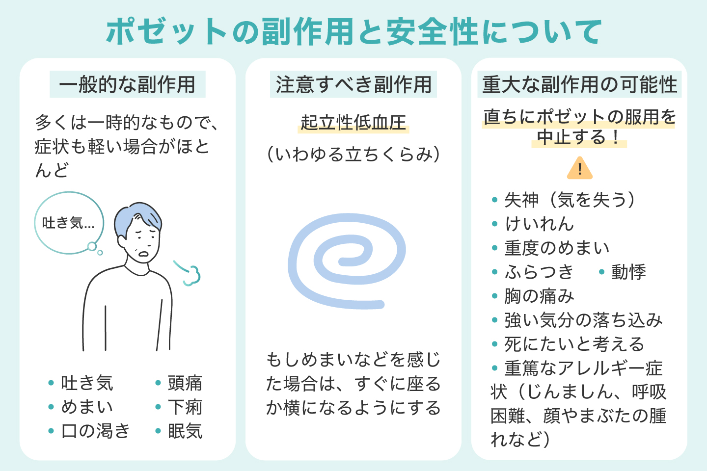 ポゼットの副作用と安全性について