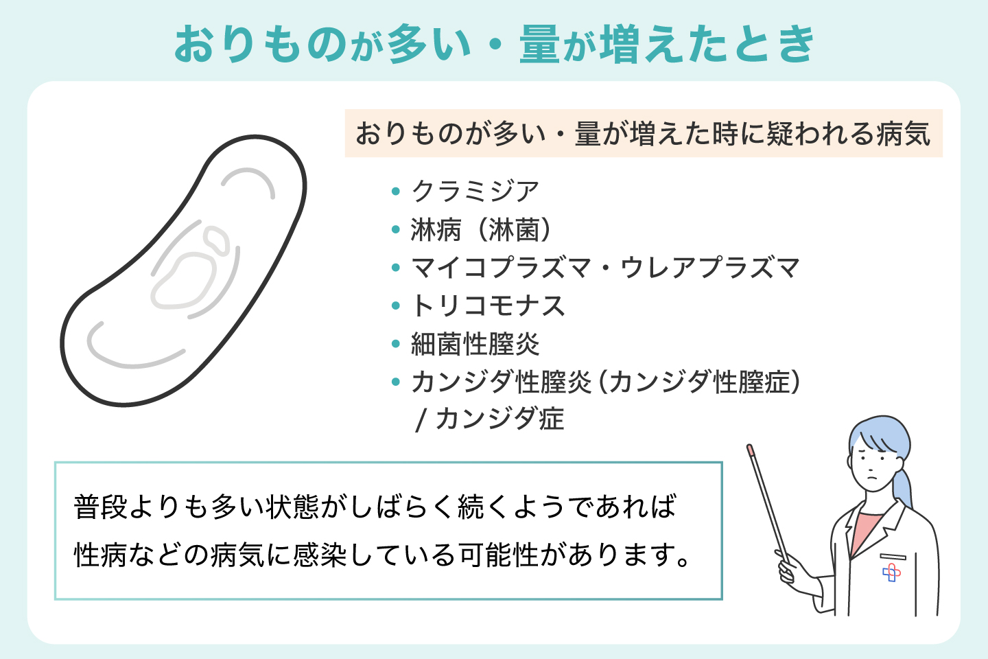 おりものが多い・量が増えたとき