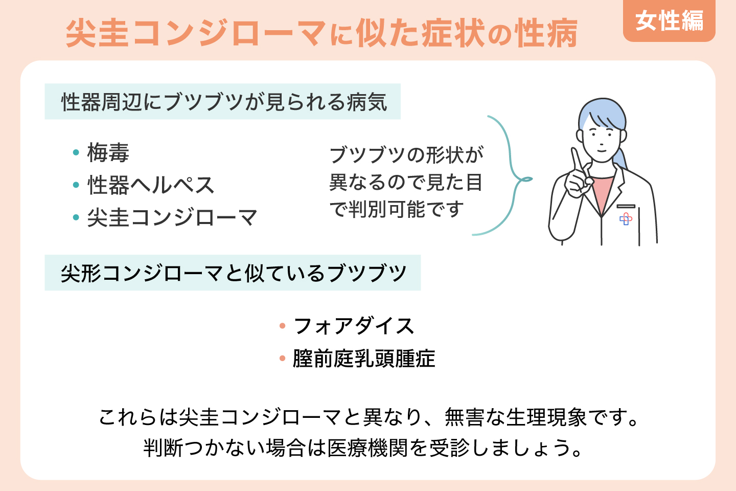尖圭コンジローマに似た症状の性病