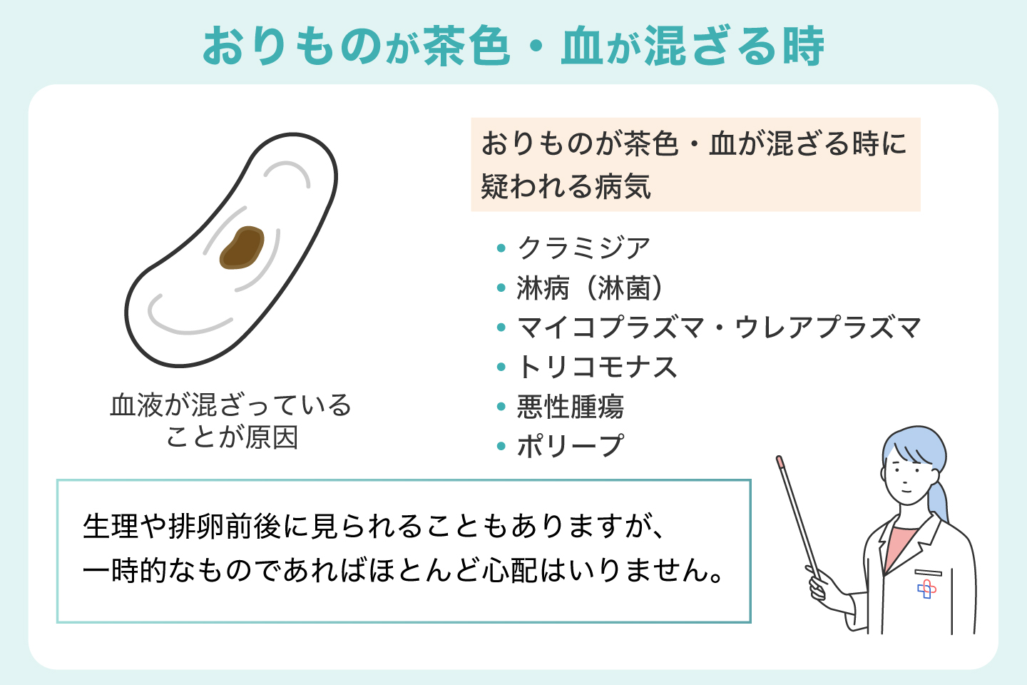 おりものが茶色・血が混ざる時