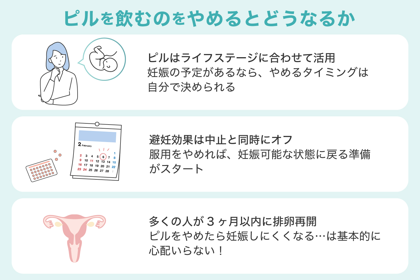 ピルを飲むのをやめるとどうなるか