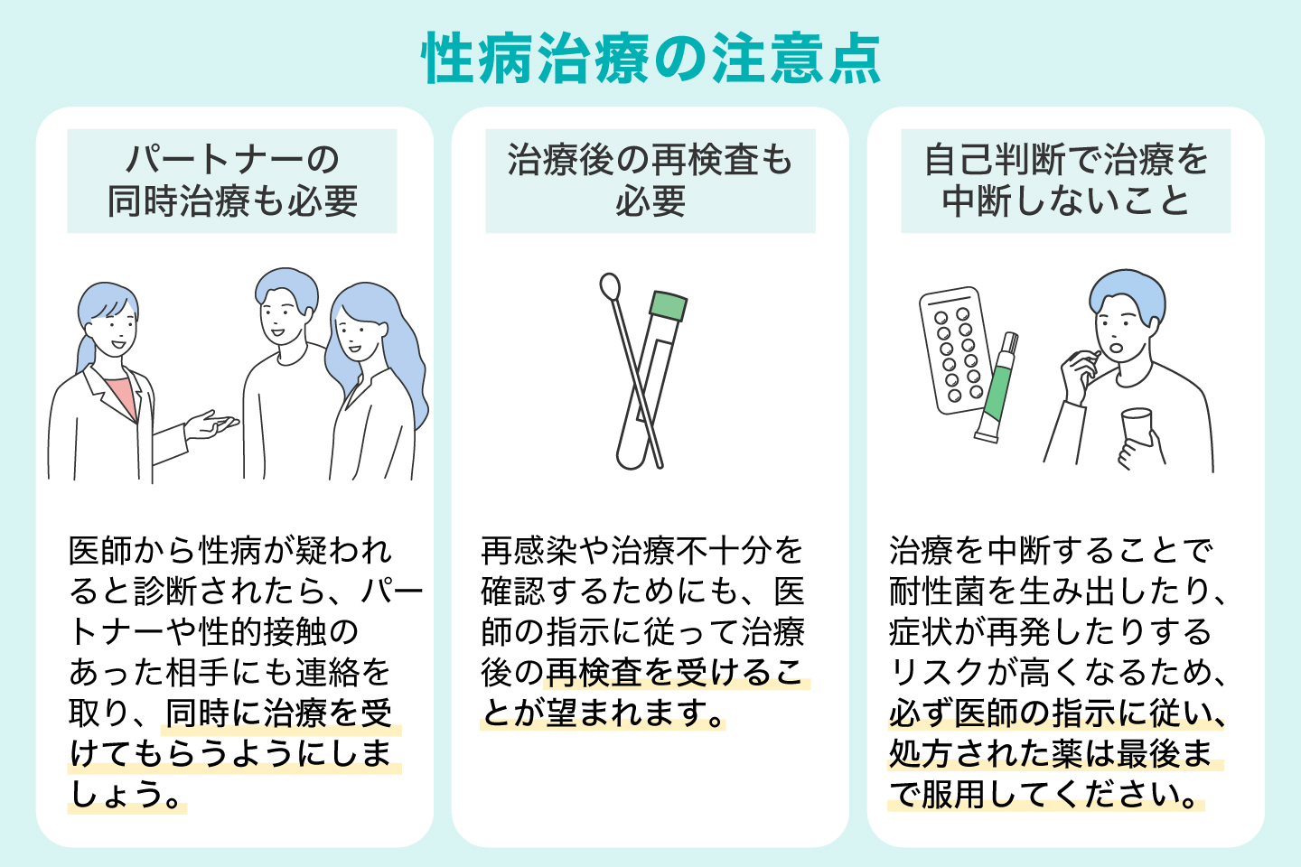 性病治療の注意点