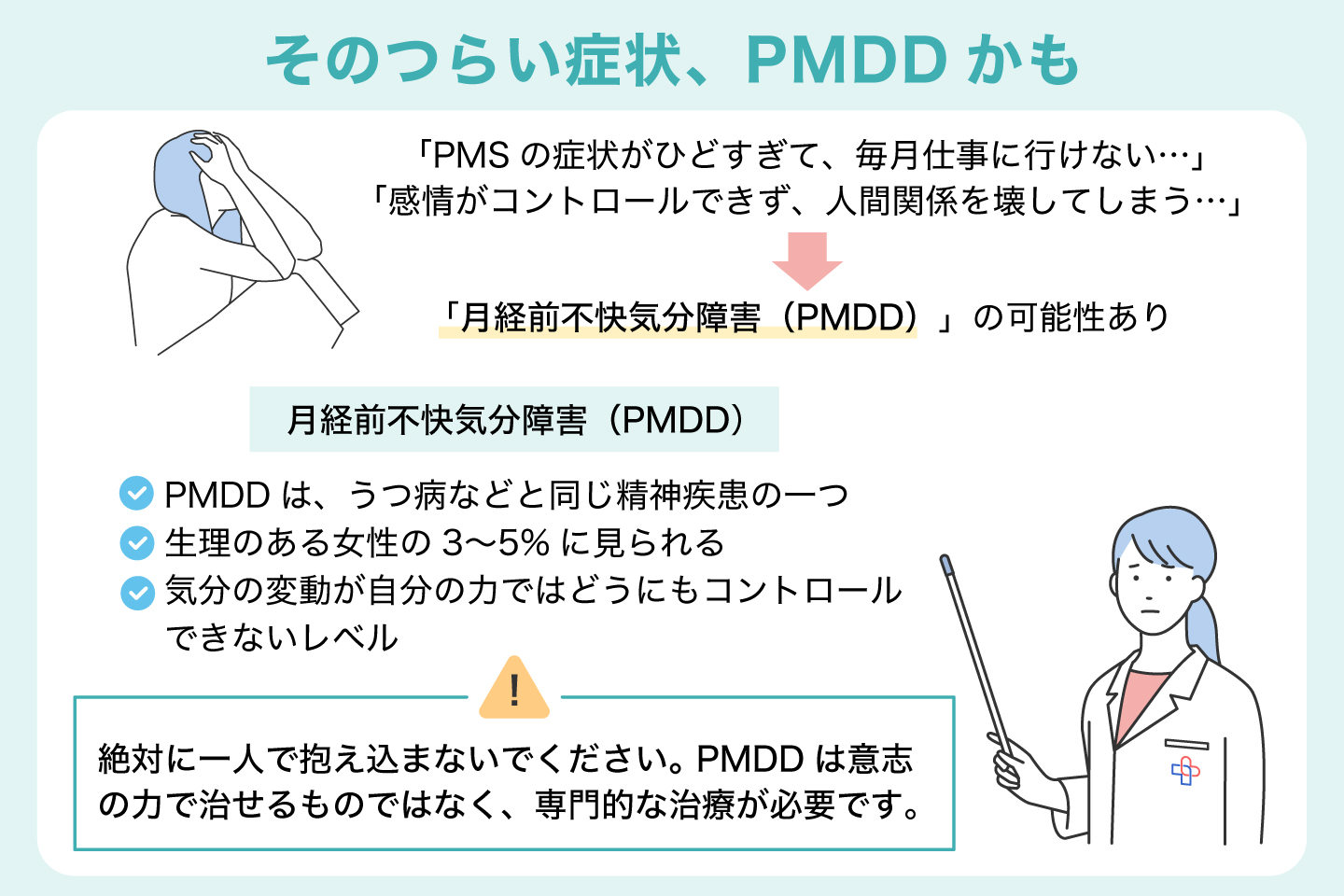 そのつらい症状、PMDDかも