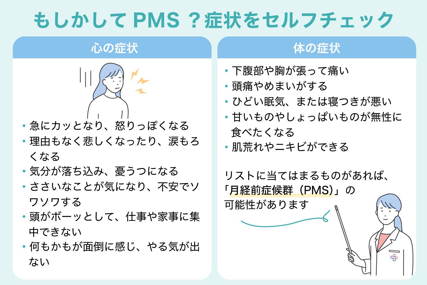 もしかしてPMS？症状をセルフチェック