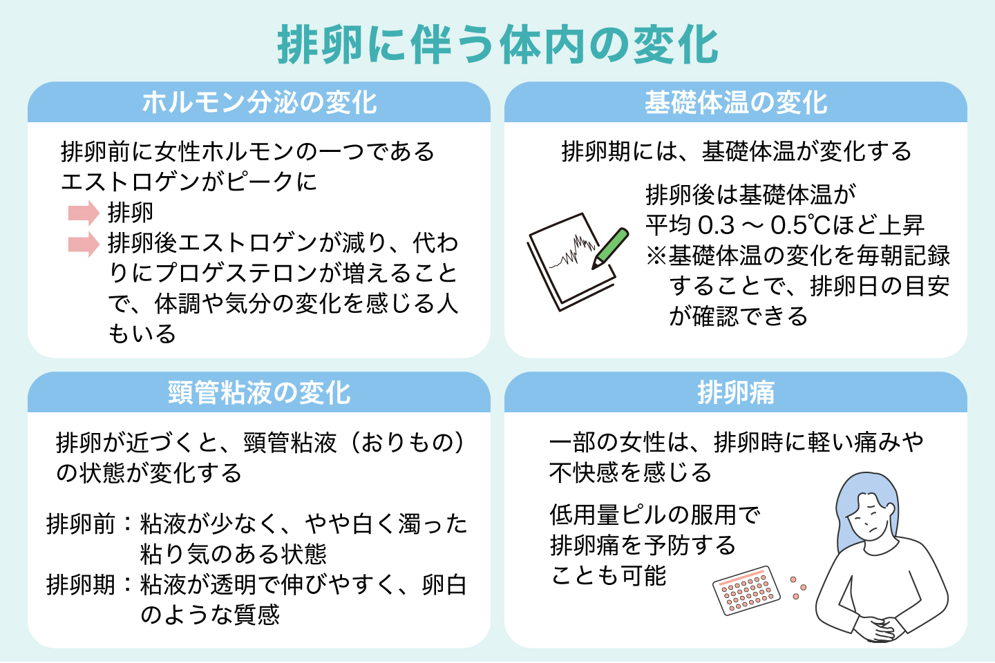 排卵に伴う体内の変化