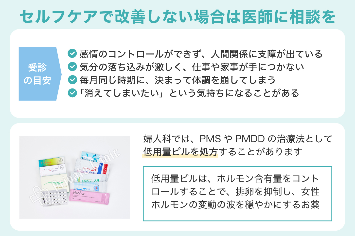 セルフケアで改善しない場合は医師に相談を