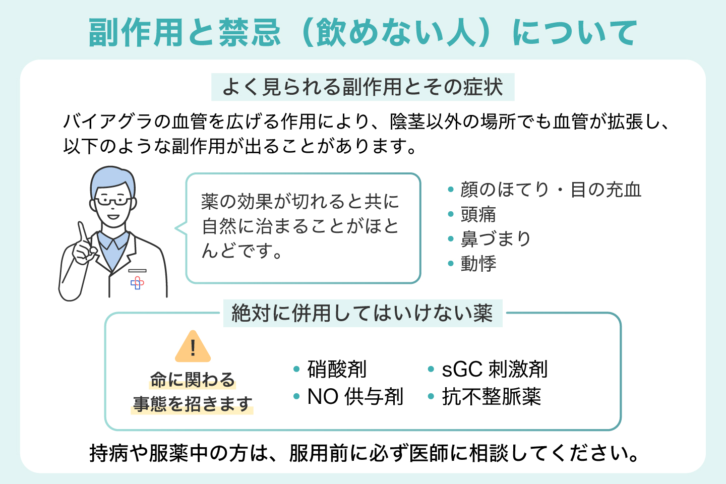 副作用と禁忌（飲めない人）について